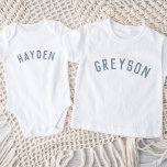 Kids Personalised Name Tee | Dusty Blue<br><div class="desc">These personalised children's t-shirts feature your child's name or other custom text in a stylish, modern arched font, adding a playful and unique touch to their wardrobe. Made from soft, high-quality fabric, these custom tees are perfect for everyday wear, special occasions, or as a thoughtful gift. Let your little one...</div>