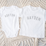 Kids Personalised Name Tee | Grey<br><div class="desc">These personalised children's t-shirts feature your child's name or other custom text in a stylish, modern arched font, adding a playful and unique touch to their wardrobe. Made from soft, high-quality fabric, these custom tees are perfect for everyday wear, special occasions, or as a thoughtful gift. Let your little one...</div>