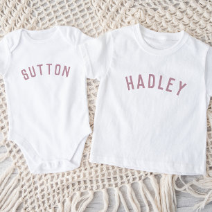 Kids Personalised Name Tee Mauve