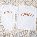 Kids Personalised Name Tee | Rust<br><div class="desc">These personalised children's t-shirts feature your child's name or other custom text in a stylish, modern arched font, adding a playful and unique touch to their wardrobe. Made from soft, high-quality fabric, these custom tees are perfect for everyday wear, special occasions, or as a thoughtful gift. Let your little one...</div>