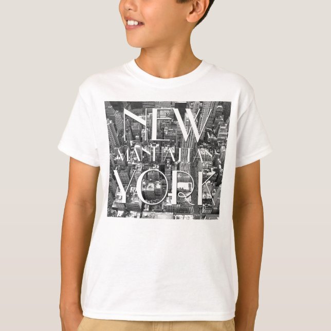Kid's Personalised New York T-shirts NYC Souvenir (Front)