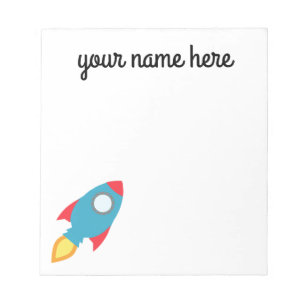 Kids Personalised Rocket Ship Notepad