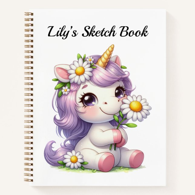 Kids Personalised Sketch Book (Front)