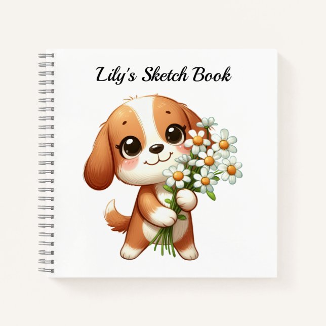 Kids Personalised Sketch Book  (Front)