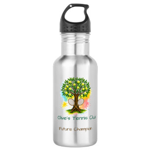 Kids Personalised Tennis Club Water Bottle