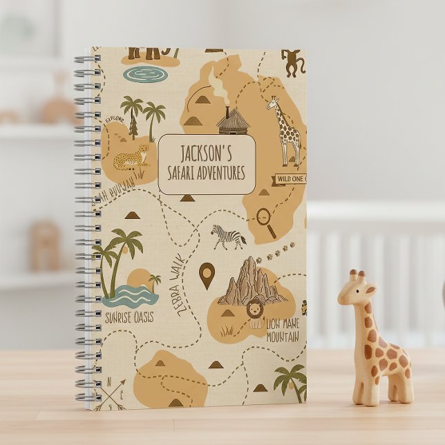 Kid's Personalized Safari Map ID1269 Notebook (Creator Uploaded)
