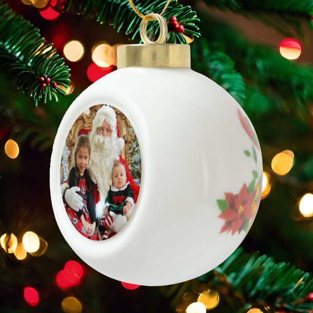 Kids Photo Decorative Display Family Photo Ceramic Ball Christmas Ornament (Creator Uploaded)