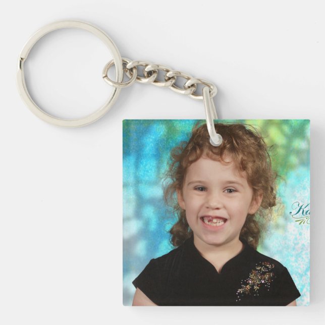Kids Photo Keychain Gift for Mum or Grandma (Front)