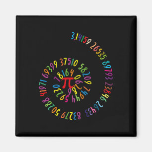 Kids Pi Day Math Spiral 3.14 Ratio Geek Nerd Math Magnet