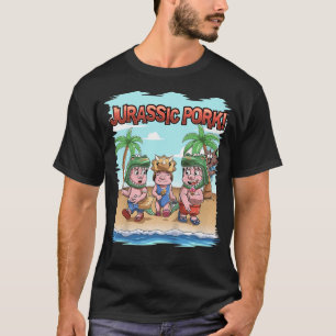 Kids Pigs, Dinosaurs and the Wolf Funny kids  T-Shirt