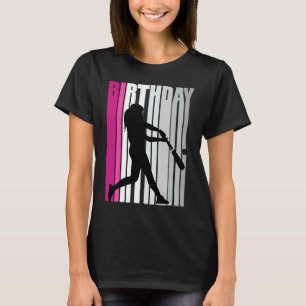 Kids Pink Baseball Birthday Keep Training Softball T-Shirt