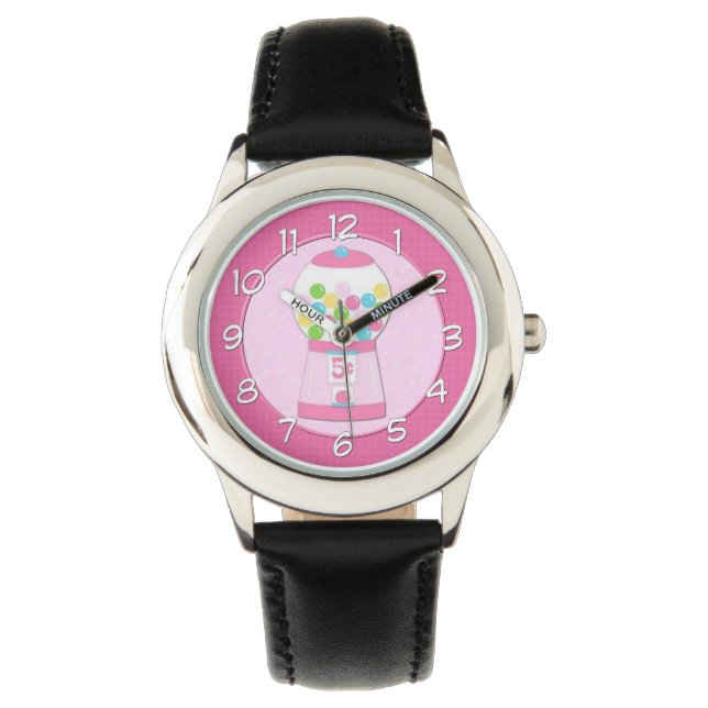 Kids' Pink Bubblegum Machine Wrist Watch (Front)