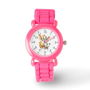 Kid's pink glitter strap watch