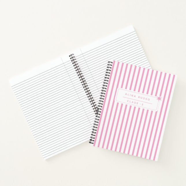 Kids pink minimalist Spiral Notebook (Inside)
