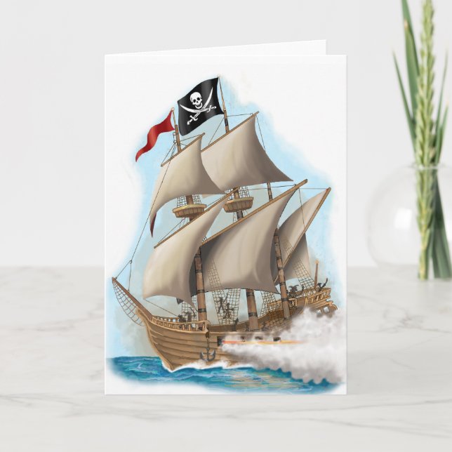 kids pirate birthday card (Front)