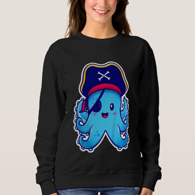 Kids Pirate Octopus cute children's design (C) Sweatshirt (Front)