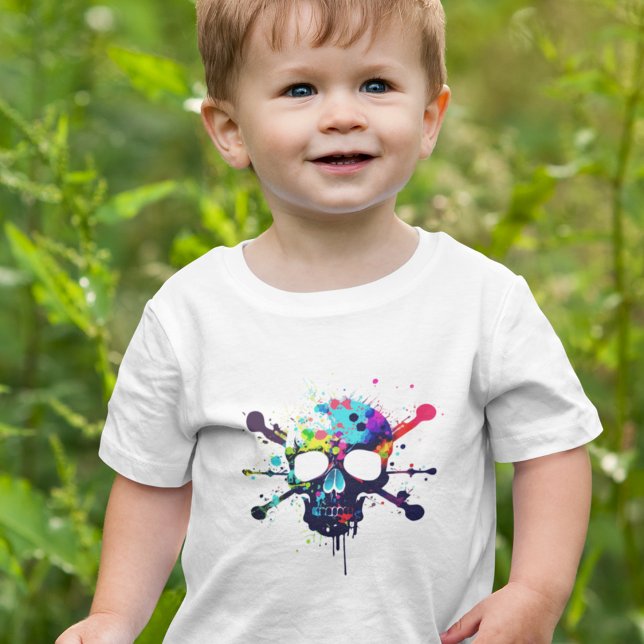 Kids Pirate Skull & Crossbones Exploding Colour T-Shirt (Creator Uploaded)