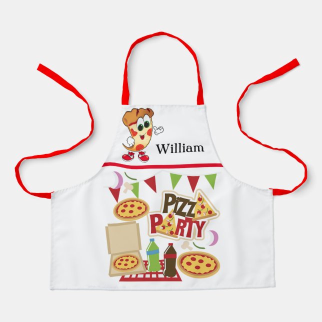 Kids Pizza Party Apron (Front)