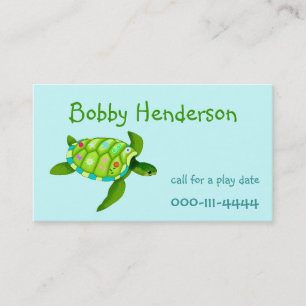 Kid's Play date calling card