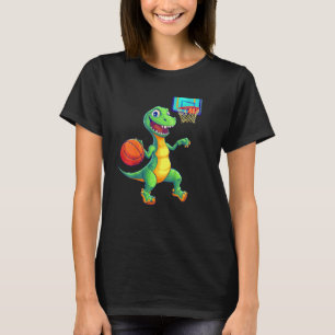 Kids Playful Dinosaur Sketll Player Design For Kid T-Shirt