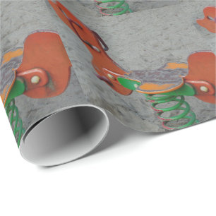 Kids Playground Orange Dog Toy in Sand Wrapping Paper