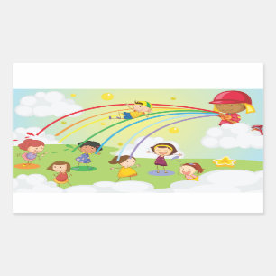 Kids Playing In A Park Stickers