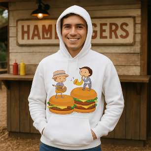 Kids Playing Music on Giant Cheeseburgers Hoodie