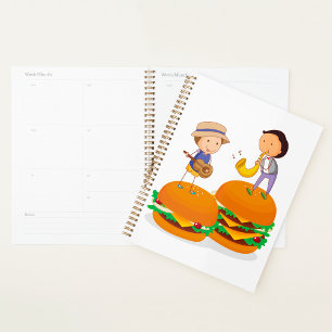 Kids Playing Music on Giant Cheeseburgers Planner