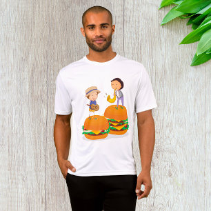 Kids Playing Music on Giant Cheeseburgers  T-Shirt