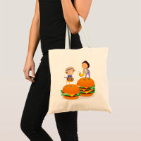 Kids Playing Music on Giant Cheeseburgers