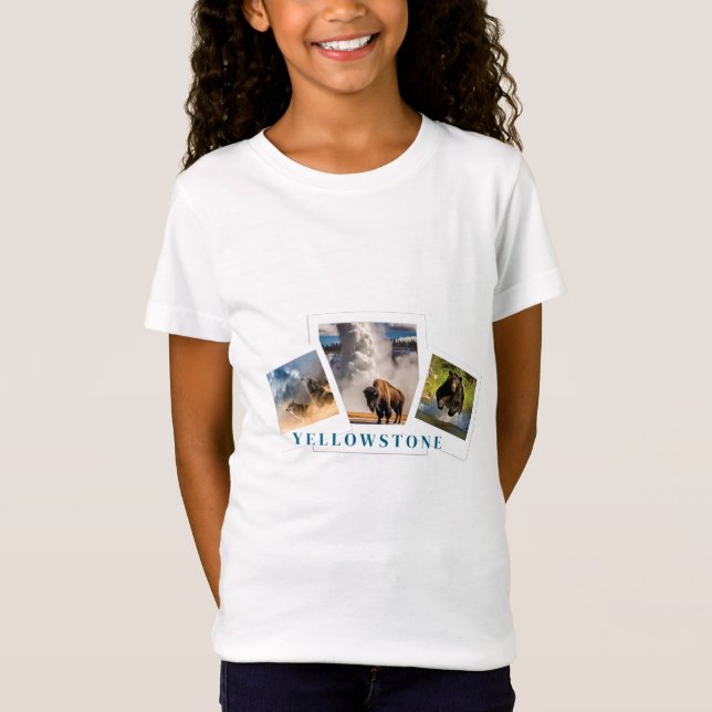 Kids Polaroid Yellowstone   T-Shirt (Front)