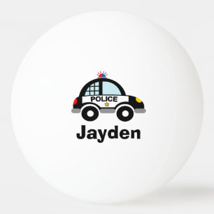 Kid's police car table tennis ping pong ball