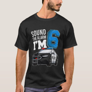 Kids Police Officer Car Shirts For Boys Kids, 6th 