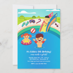 Kid's Pool Party Invitation