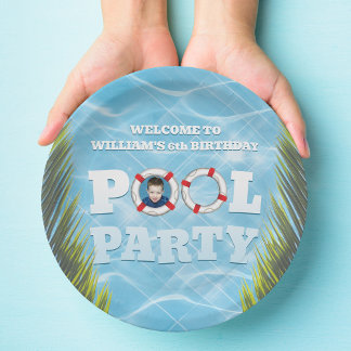 Kids Pool Party Plates - Birthday Party Decor
