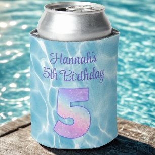 Kids pool party Summer 5th birthday Can Cooler