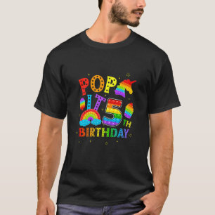 Kids Pop It 5th Birthday 5 Year Popping Party For T-Shirt