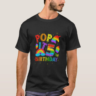 Kids Pop It 5th Birthday 5 Year Popping Party For T-Shirt