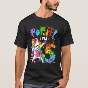 Kids Pop It 5th Birthday Girls 5 Years Old Fidget T-Shirt