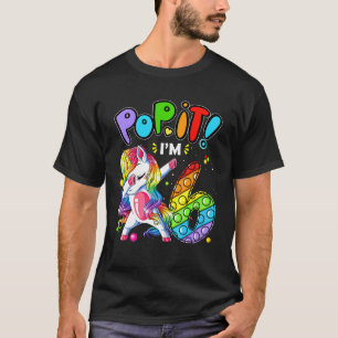 Kids Pop It 6th Birthday Girls 6 Years Old Fidget  T-Shirt