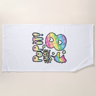 Kids Pop It 8th Birthday Girls Boys 8 Years Old Fi Beach Towel