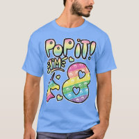 Kids Pop It 8th Birthday Girls Boys 8 Years Old Fi