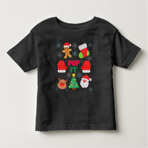 Kids Pop It Christmas Bubble Santa Reindeer  Toddler T-Shirt