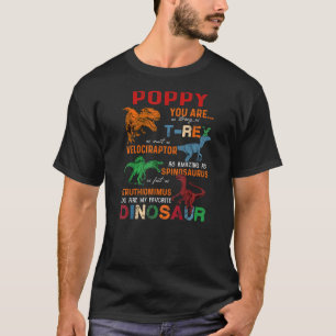 Kids Poppy You Are My Favourite Dinosaur Father's T-Shirt