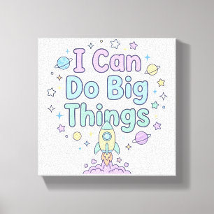 Kids Positive Affirmation I Can Do Big Things Canvas Print