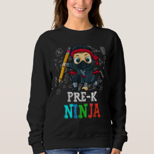 Kids Pre K Back To School Ninja Boys Sweatshirt