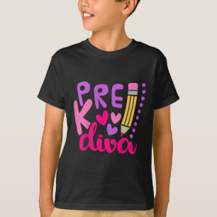 Kids Pre-K Diva  Back To School T-Shirt