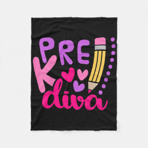 Kids Pre-k Diva  Fleece Blanket