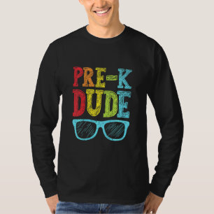 Kids Pre K Dude First Day Of Preschool Boys Back T T-Shirt