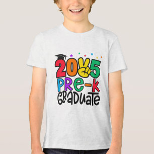 Kids Pre-k Graduate 2025 Preschool Graduation Cl O Tri-Blend Shirt